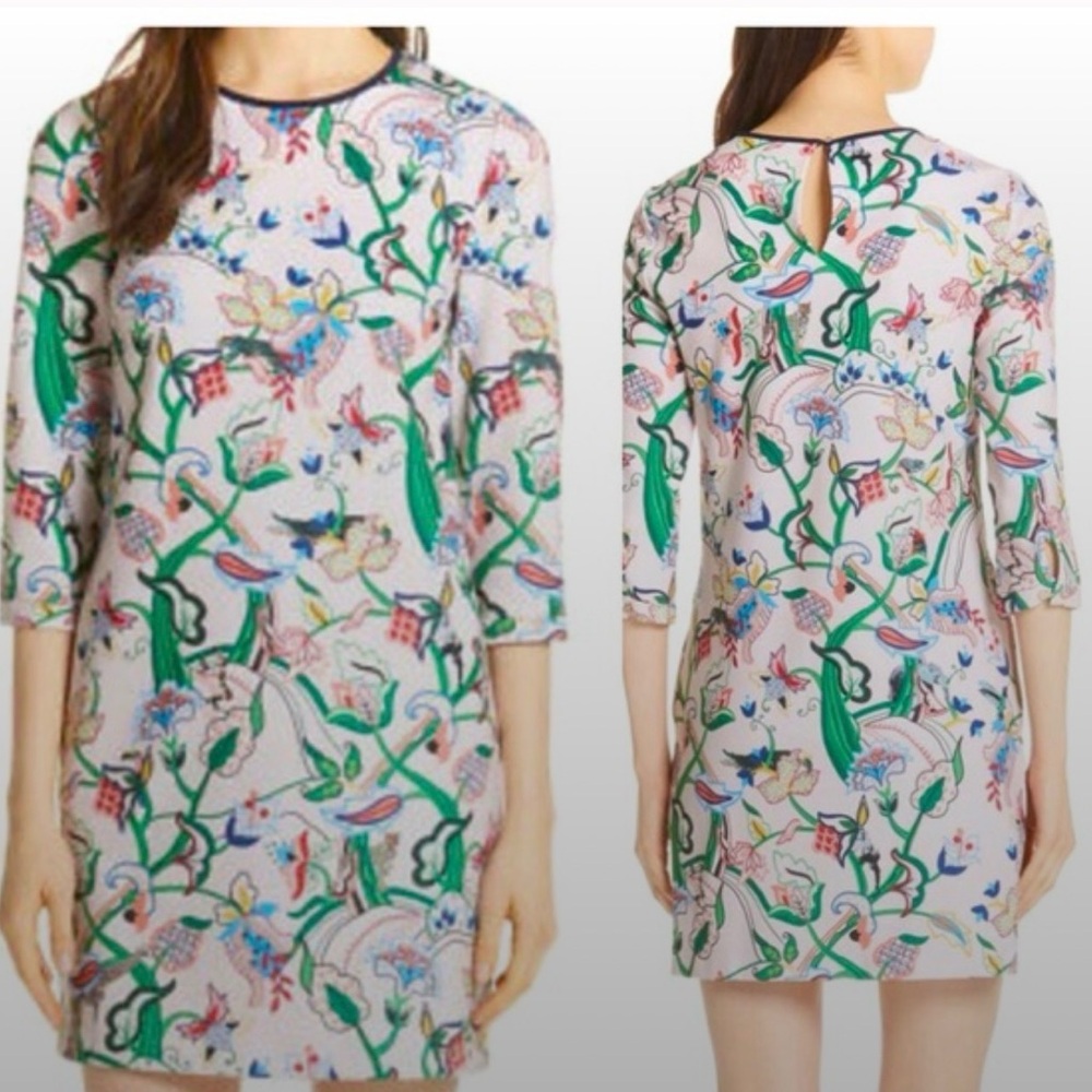 Ted Baker London Volca Jungle Print Shift Dress Sz 2